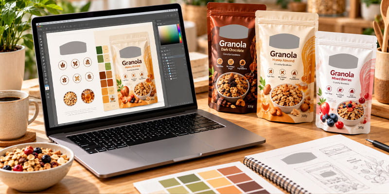 Food business label and packaging support
